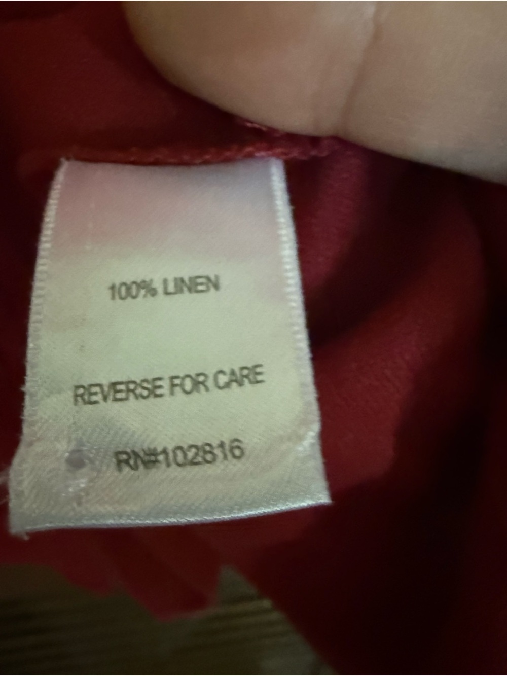 Garnet Hill 100% linen sleeveless shirt dress red 14 EUC - Picture 3 of 5